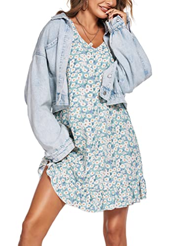 Ekouaer Swimsuit Cover Ups Sexy Women's Bathing Suit Coverups Dress V Neck Bikini Beach Wear(Pat3,Xl) #TOP4