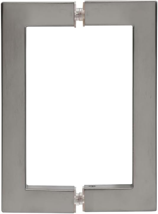 CRL 6" x 6" Square Corner Series Brushed Nickel Back-to-Back Pull Handle