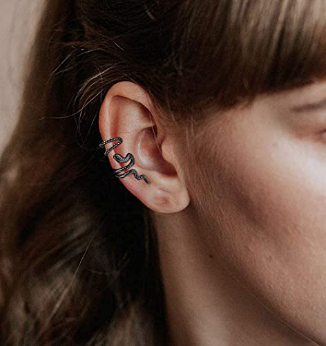 CASSIECA Women's Adjustable Non-Piercing Ear Cuffs Earrings Clip On Cartilage Helix Wrap Ear Jewelry Set3