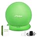 Trideer Ball Chair - Exercise Stability Yoga Ball with Base for Home and Office Desk, Ball Seat, Flexible Seating with Ring & Pump, Improves Balance, Back Pain, Core Strength & Posture(Ball with Ring
