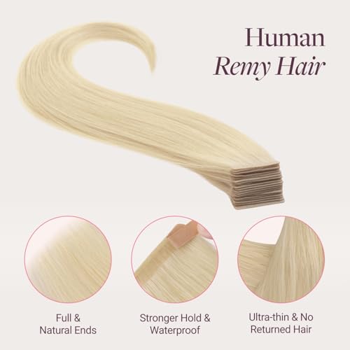 Image of GOO GOO Tape in Hair Extensions Human Hair, Genius Tape, 16inch 50g 20pcs