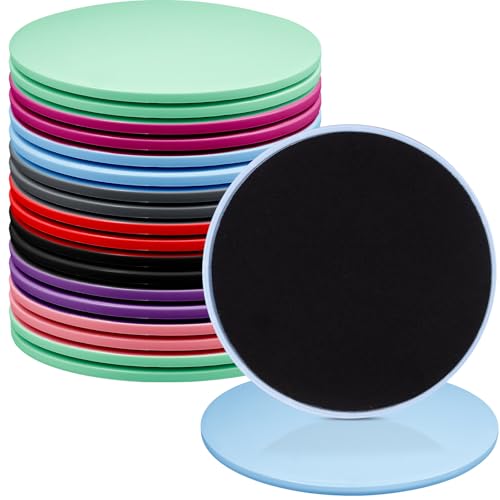 Kaxtde 20 Pack Core Sliders, Dual Sided Gliding Discs, Exercise Sliding Gliding Disc Fitness Core Slider Sport Workout Equipment for Abdominal, Home Exercises to Strengthen Core, Glutes, Abdomen