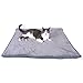 Pet Magasin Self Warming Pet Pad Set of 2 Indoor Heating & Cooling Soft Pet Bed Mats for Cats and Dogs Gray (Small 17x11 inches & Large 34.5x28.5 inches) Non-slip Base Hand Wash Scratch Resistant