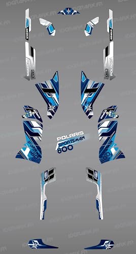 Kit décoration Blue Pics Series IDgrafix pour vos sorties en Polaris 800
