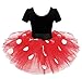 Rojo - talla 90-2 años - vestido - disfraz - minnie -...