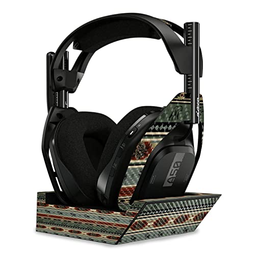 Image of MightySkins Carbon Fiber Skin Compatible with Astro A50 Wireless Headphones + Base Station (Gen 4) - Cabin Stripes | Protective, Durable Textured Carbon Fiber Finish | Easy to Apply | Made in The USA