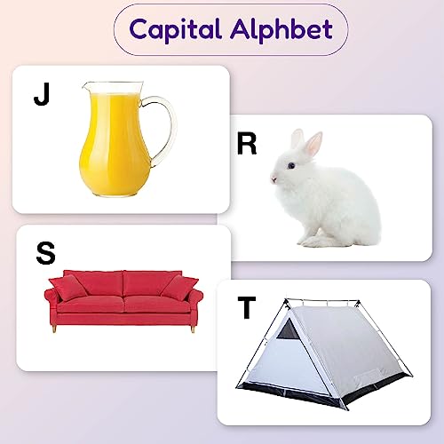 Image of My First Capital Alphabet Flash Cards for Toddlers, 26 Cards, 52 Sides, Montessori, Educational, Kindergarten, Preschool Learning Activities, Gifts for Kids, 1-4 Years Babies, Educational Flashcards