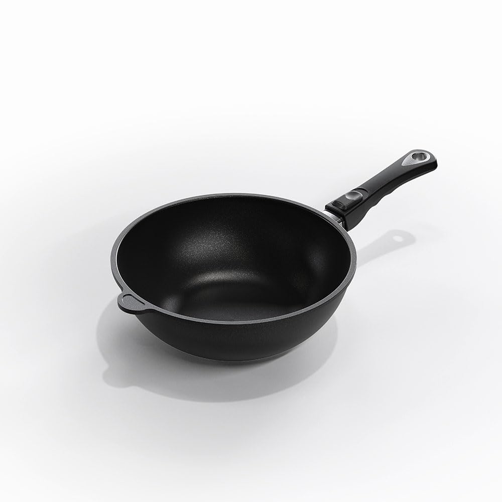AMT Gastroguss AMZN-1128S-Z20B, wok 28 cm, revêtement antiadhésif Lotan®
