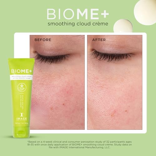 IMAGE Skincare, BIOME+ Smoothing Cloud Crème, Microbiome Friendly Face Night Cream, Supports Skin Moisture Barrier