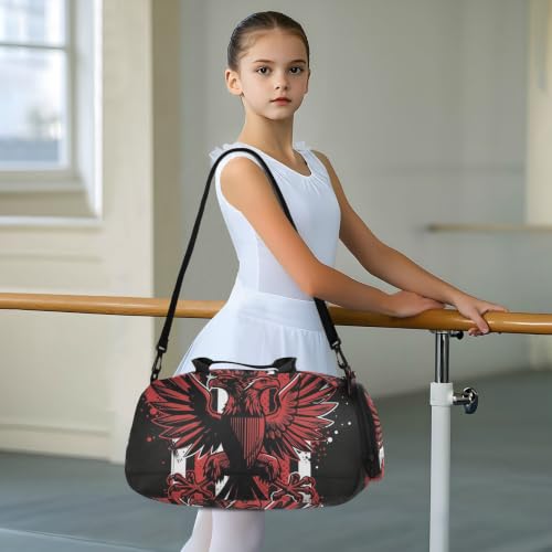 Bolsa de gimnasio para niños con diseño de bandera de EE. UU. y compartimento textil 6