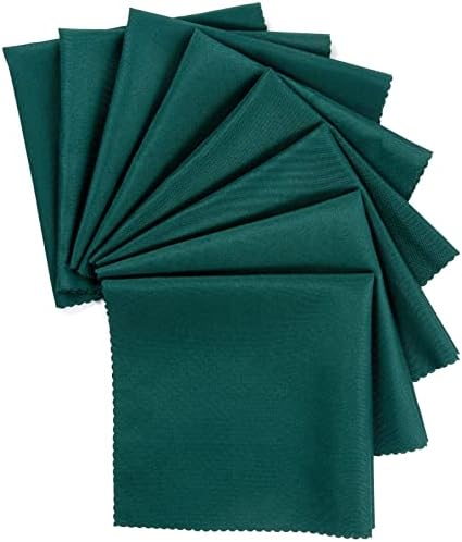 Table Napkins Cloth Washable Set of 8, 18.9 X 18.9 Inch (Green)