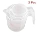 Produktbild Ecosway Messbecher-Set, 250/500 / 1000 ml, mit Skala aus Kunststoff, abgewinkelter Griff, BPA-frei, Küchenzubehör, 3 Stück