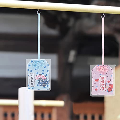 WEBEEDY 10 Pcs Japanese Omamori Charms Luck Charms Hanging Sachet Shrine Lucky Amulet for Health Fortune Love Safety(Assorted Color)