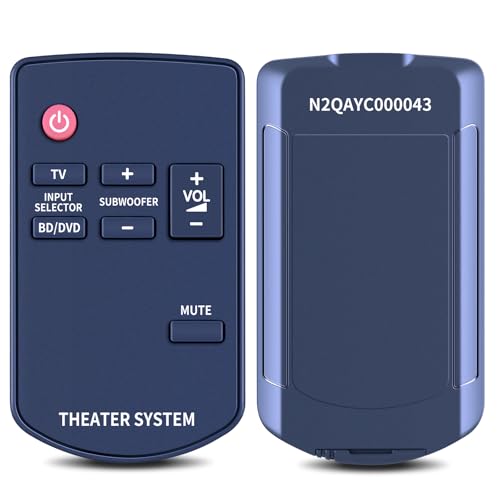 TCNOUMT Neue N2QAYC000043 Fernbedienung Ersatz Kompatibel mit Panasonic Home Theater Audio System SC-HTB520 SU-HTB520 SC-HTB527 SU-HTB527 SB-HWA520 SB-HWA520EB SB-HWA520EG SC-HTB520EBK SC-HTB520GNK