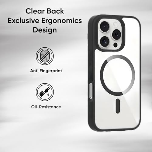 Image of Silicone Back Cover Case for iPhone Offers Mag-Safe Compatibility (iPhone 16 Pro Max (Black))