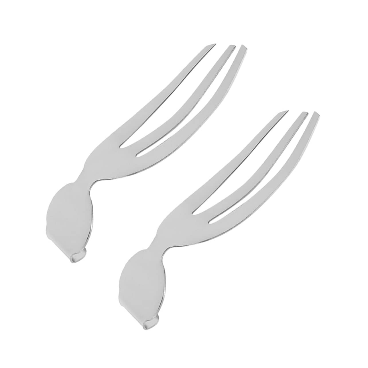 SOLUSTRE 2-piece Stainless Steel Salad Forks Salad Server Forks for Home Outdoor Camping