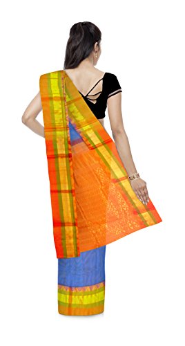 M SIVA NAGESWARA RAO HANDLOOMS blue chirala silk saree – image 2