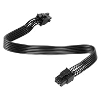 6 Pin PCIE Cable PCIE Kabel für Power Supplies, 30 cm, PSU 6 Pin Stecker auf PCIEs 6Pin Stecker Netzteil für Power Supply (Schwarz)