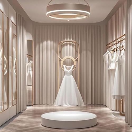Présentoir rond blanc 30x20 cm pour chaussures et mannequins