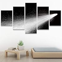 SIGNWIN 5 Panel Canvas Wall Art Modern Art Abstract Contemporary Edgy Mixed Media Multicolor Patterns for Home Decorations Ready to Hang - 60