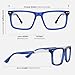 Zeelool Blue Light Glasses for Men Blue Rectangle Eyeglasses Anti Eyestrain Fashion Business Casual Eyewear Glasses Emerson JGX724661-04B