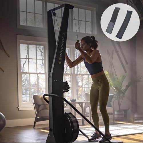 Image of 1 Pair 50cm Universal Overlength Rowing Machine Foot Straps Elliptical Machine Pedals Straps Rowing Machine Pedal Trainer Straps Leg Training for Fitness Home Sports Office Accessories