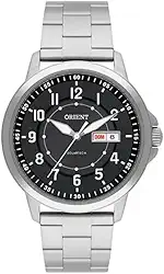 Relógio Orient Solartech MBSS1508 P2SX, Relógio Masculino, Preto, Aço Inoxidável, com Mostrador Analógico, Data e Dia da Semana