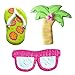 Ann Clark Summer Beach Cookie Cutters 3-Pc. Set Made in USA, Flip Flop, Palm Tree, Sunglasses