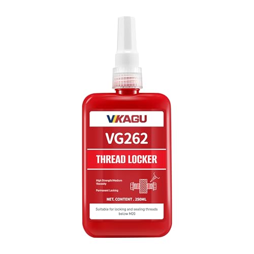 Image of 262 Red High Strength Thread Locker- 8.45Oz /250ml High Cost-Performance Ratio- Resists High Heat, Oil & Chemicals - Permanent Locking Adhesive for Nuts & Bolts
