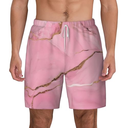Short de bain texture marbre rose homme maillot haut de gamme aux finitions soignées