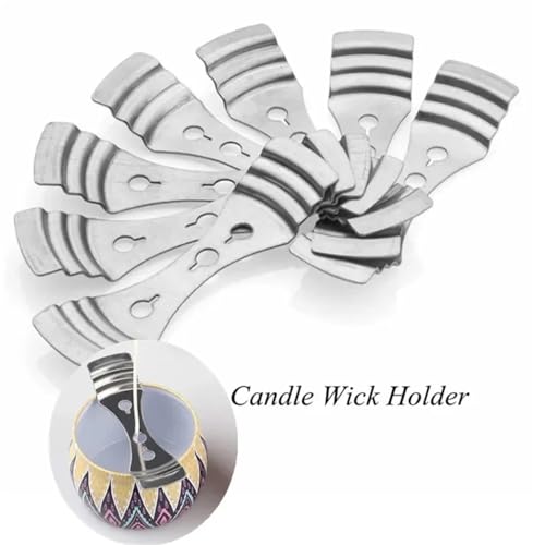 Portamechas para vela de acero inoxidable plateado x15 miniatura 3