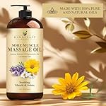 Handcraft Blends Sore Muscle Massage Oil 8 Fl Oz - Moisturizing Body Oil for Massage Therapy - Made with Arnica Extract, Chamomile, Lavender, Peppermint Oils - Image 4