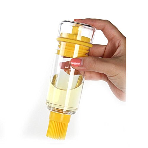 Bottle Brush Baster for BBQ. Bonus - use it with Oil, Wine & Sauce for Pastries, Meat, Fish and Vegetables - perfect to marinate your food. Just pour what you need & store the rest! by Playground949