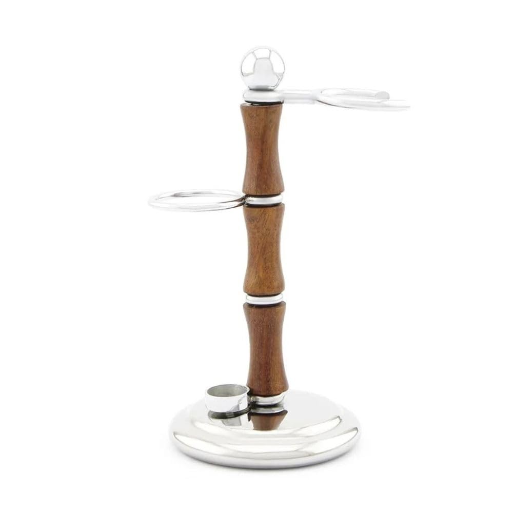 Haryali London, 5-teiliges Rasierset aus Holz – Traditionelles Rasier-Set mit Rasiermesser, Dachshaarpinsel, Schale, Rasierseife und Ständer, klassisches Rasier-Set für eine gründliche Rasur.