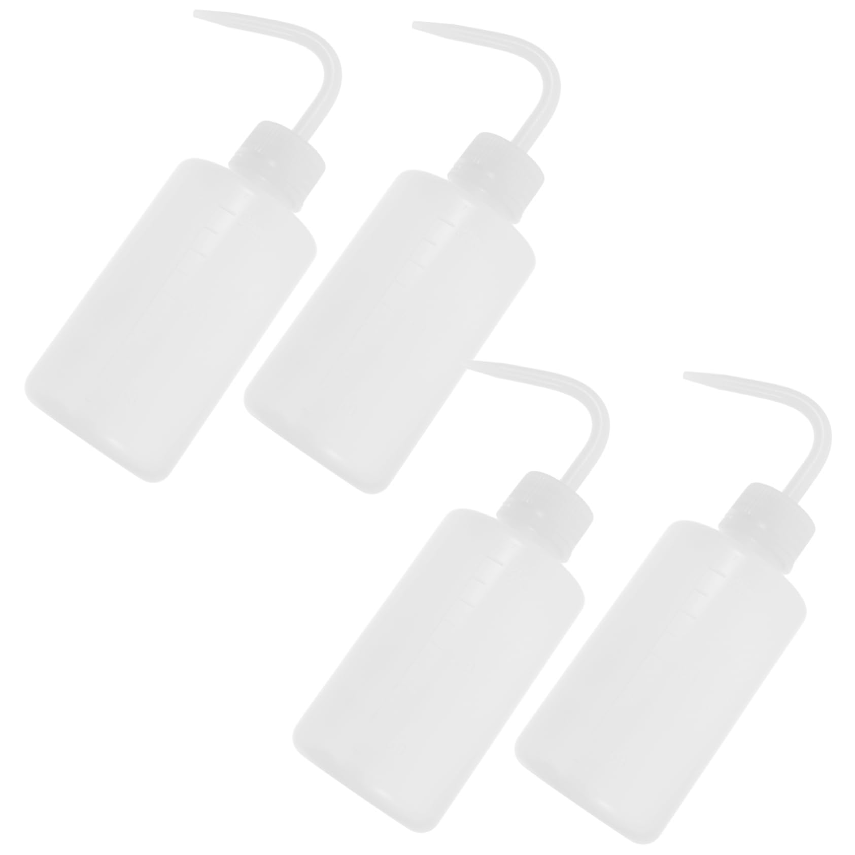 NAMOARLY Mini 250ml Portable Washing Bottle Set Plastic Narrow Mouth Bendable Tip for Cleaning Testing Watering