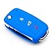 Produktbild *DUNKEL BLAU * DARK BLUE * Silikon Schlüsseletui Schutz Hülle Etui Key Cover Schlüsselhülle für Klappschlüssel mit 3-Tasten
