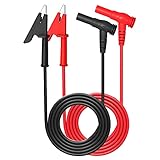 【Multimeter-Messleitungen】: 1 Paar Bananenstecker-zu-Krokodilklemmen-Messleitungen bestehen aus PVC und Kupfer und sind einfach zu installieren und zu verwenden.