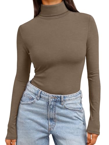 Image of Trendy Queen Women's Turtleneck Long Sleeve Shirts Basic Underwear Tops Winter Clothes 2026