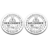 Food Decision Coin Valentines Day Gifts for Him Her 1 Year of Dating Gift Dinner Decider Couple Gifts for Her Him Valentines Day Couples First Anniversary for Husband Boyfriend One Year Birthday