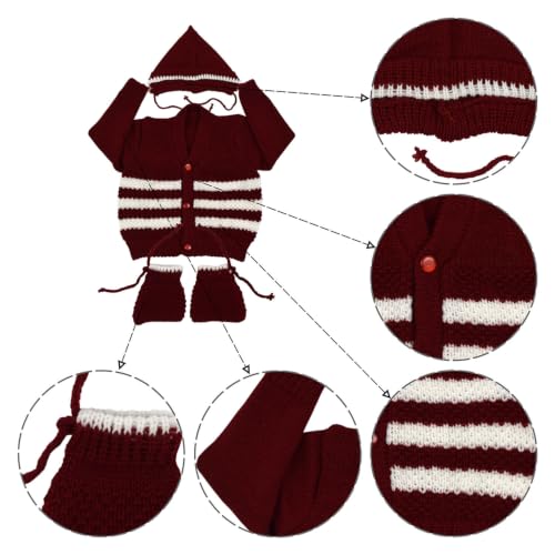 Image of Baby Winter Sweater | Wool Knit Full Sleeve Cardigan for Babies | Soft Warm Winter Clothing for Newborn Boys Girls & Toddlers Combo Pink & Maroon (3 to 6 Months) Pack of 2