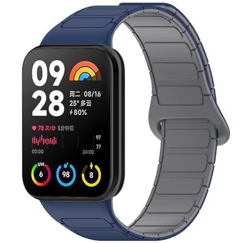 ARMMOOE Pulsera de Silicona Magnética Compatible con Xiaomi Smart Band 8 Pro/Redmi Watch 4 Pulsera, Pulsera Deportiva para Xiaomi Smart Band 9 Pro/Redmi Watch 5 Correa