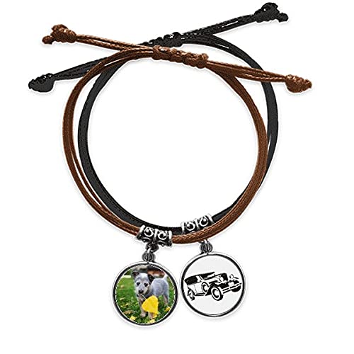 Bracelet photo de chien en cuir : ne quittez plus votre animal