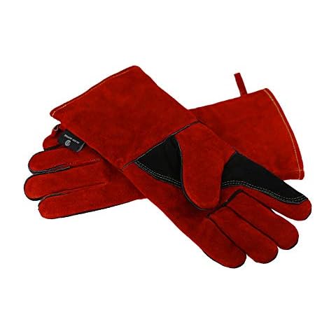Heavy Duty Welding Gloves & Heat Resistant Gloves For Men & Women,Used For Fireplace,BBQ,Stove,Oven Cover