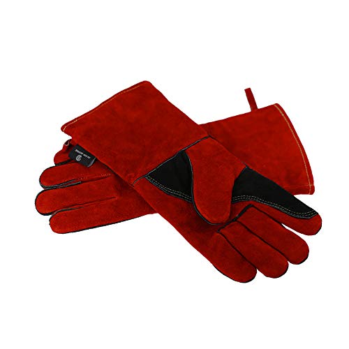 Preisvergleich Produktbild Robuste Schweißhandschuhe, hitzebeständige Handschuhe für Männer und Frauen, für Kamin, Grill, Herd, Ofen