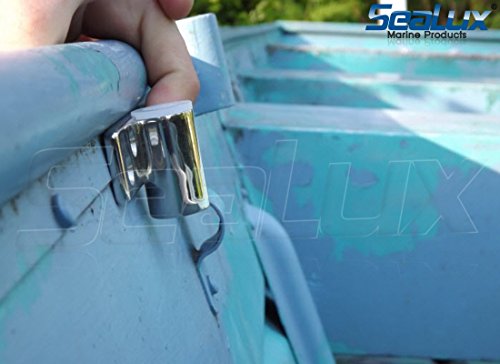 SeaLux Marine 316 Stainless Steel Side Mount Oarlock Sockets for 1/2" shank ( Pair)