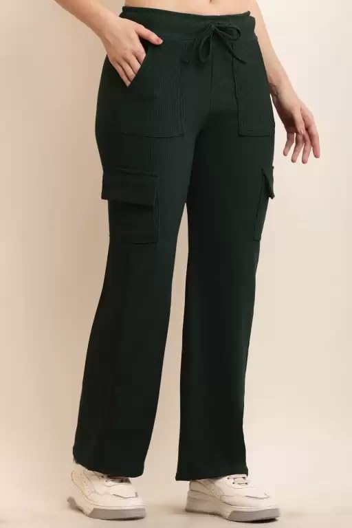 Image of Women Solid Loose Fit Knitted Cargo - Parent (BZCR9)