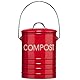 Premier Housewares 0510018 Komposteimer mit Tragegriff Ø14 x H22 cm, Rot
