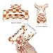 Paderison Checkered Multicolored Rectangle Y2K Hair Barrettes and Claw Clips - 6 Pcs Strong Hold Hair Accessories for Thin & Thick Hair