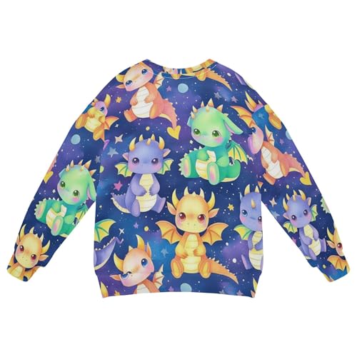 JUNZAN Cartoon Little Cute Dragons Little Girls Pullover Hoodie Crewneck Tops Clothing Shirts Athletic 4T2