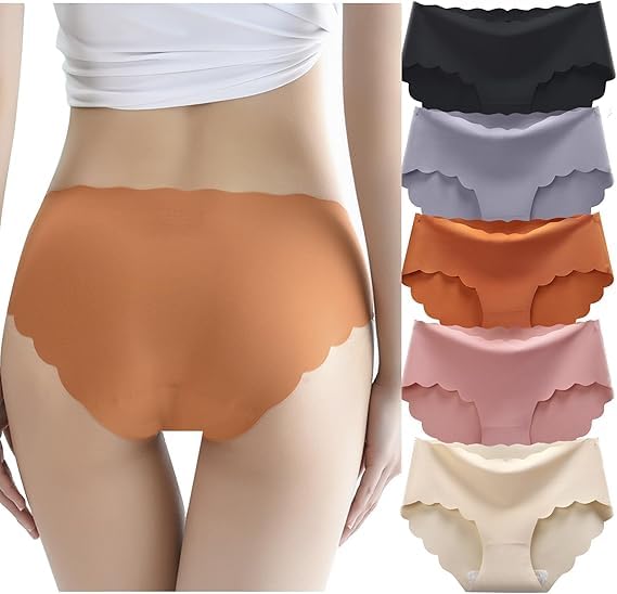 sgc sweden Women's & Girl Seamless Hipster Ice Silk Invisible Panty,Pack of 3 & 6 (Sizes S to XL)-picture-35
